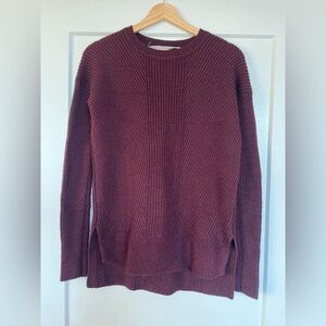 Athleta Maroon Sweater | Cozy Pullover | Athleisure Essential